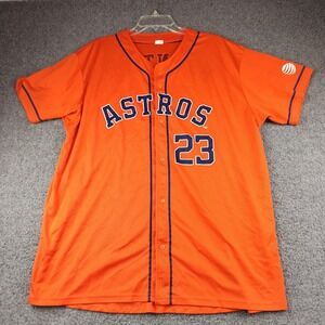 Houston Astros Michael Brantley 23 Baseball Stadium Jersey Orange Adult XL AT&T